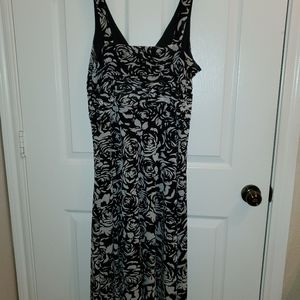 Black and White Rose Dress
